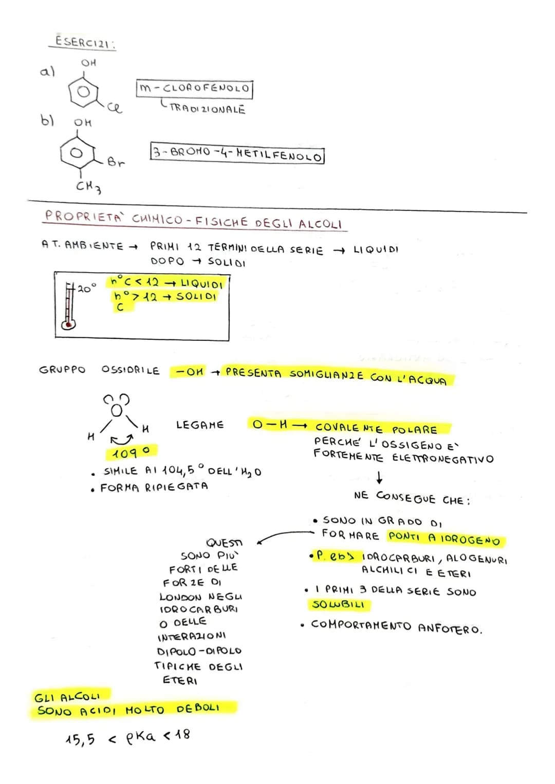 ALCOLI
GLI ALCOLI SONO COMPOSTI ORGANICI DI FORMULA GENERALE
• SI DISTINGUONO IN
NOMENCLATURA
• CAPOSTIPITE METANOLO
CH3OH
ESERCI21:
ALCOLI 