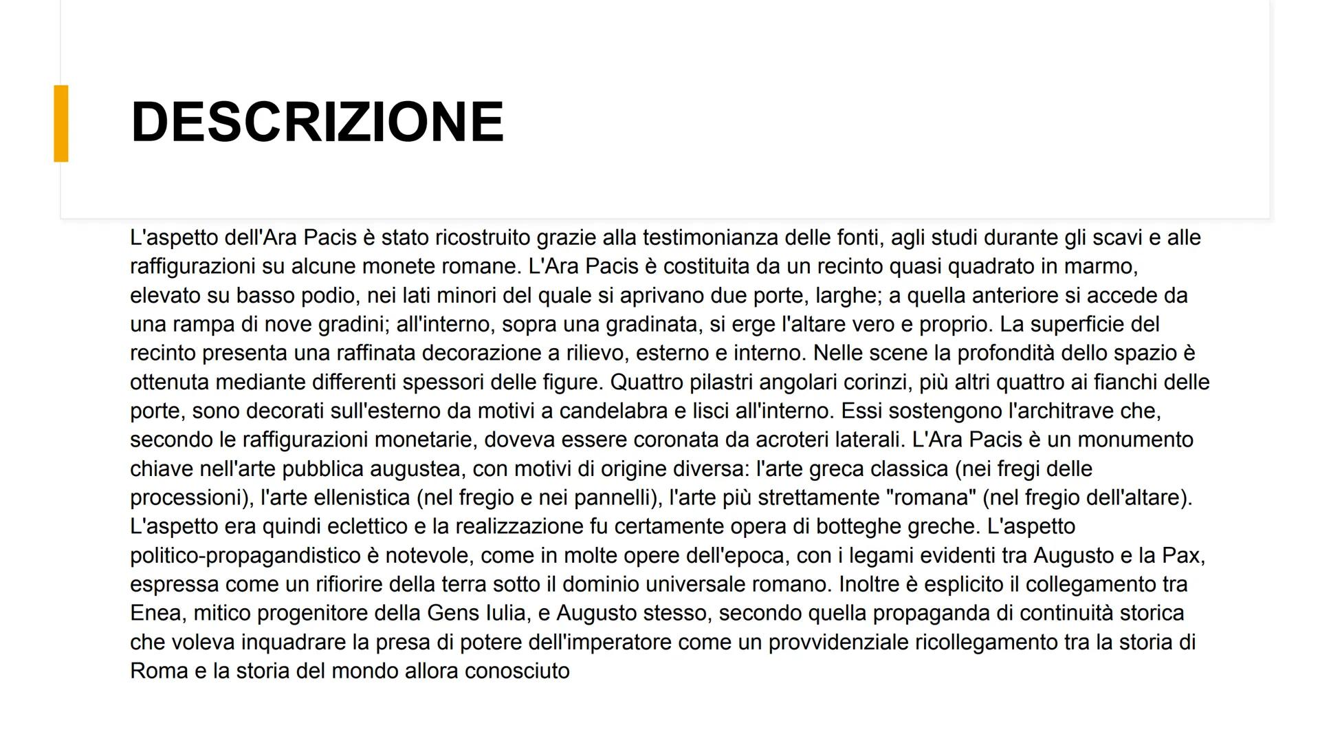 2222222
ARA PACIS
Altare della pace di Augusto LE ORIGINI
Il 4 luglio del 13 a.C., infatti, il Senato decise di costruire un altare dedicato