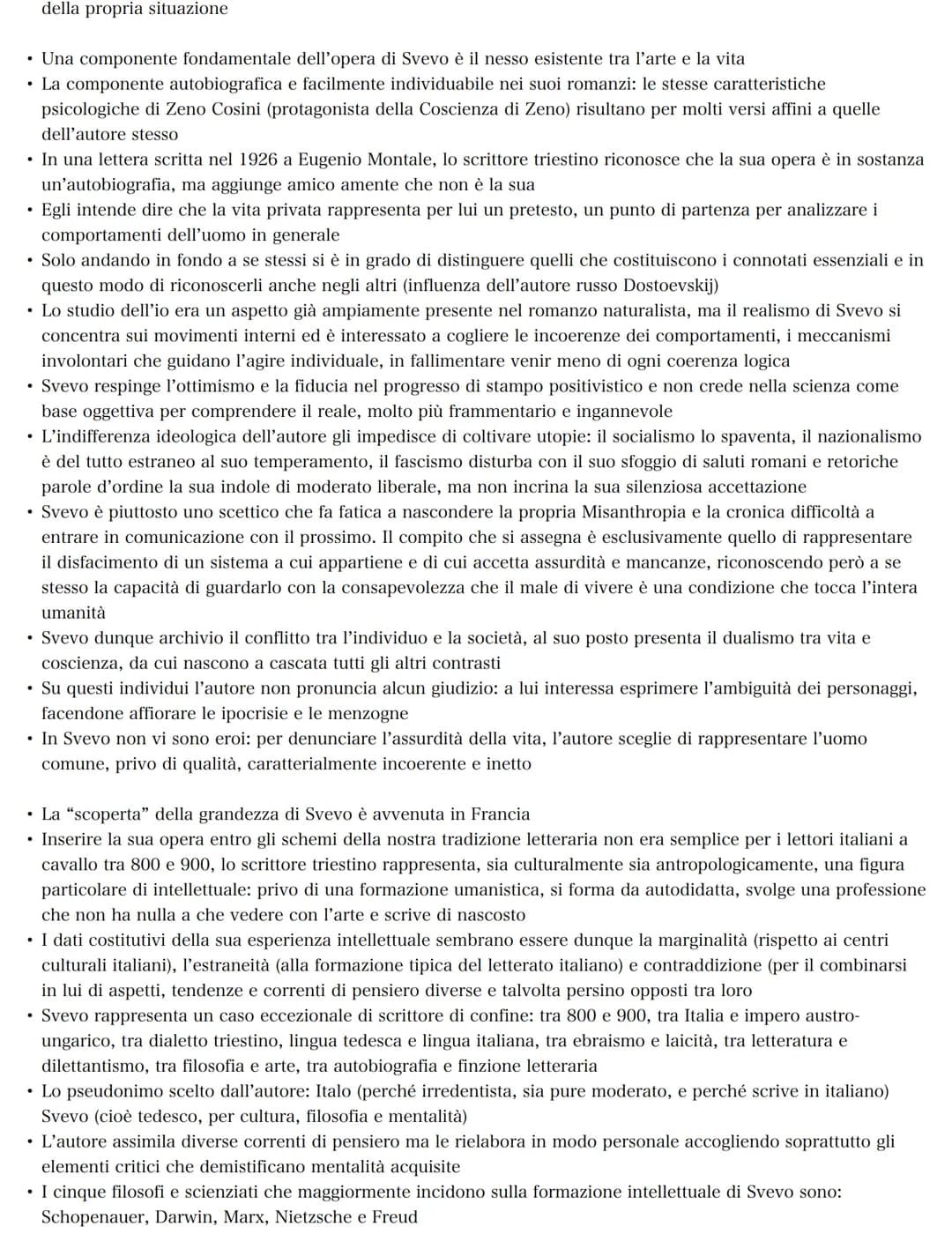 Italo Svevo
LA VITA
• Trieste ha sviluppato nel corso dell'ottocento una fisionomia e una cultura
per molti versi uniche: la sua condizione 