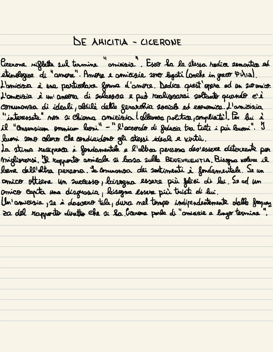L'Amicizia per Cicerone e Platone: Frasi e Riassunti PDF