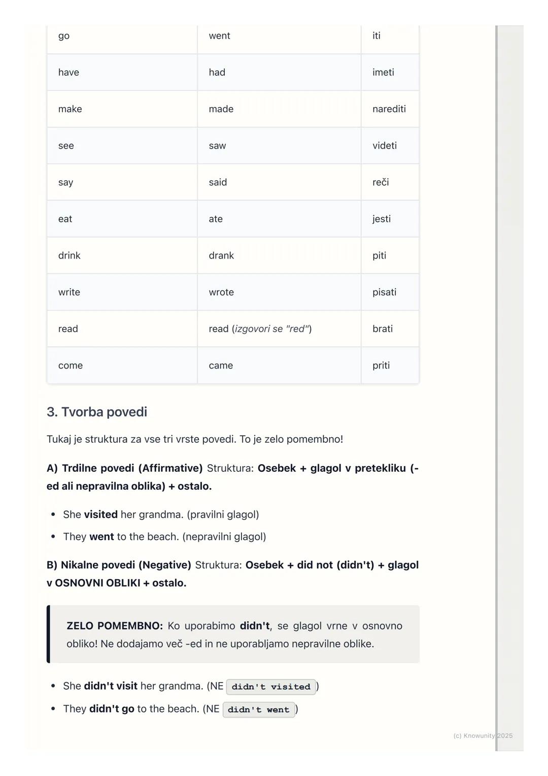 # Pretekli čas (Past Simple)

Pretekli čas: Past Simple

To je čas, ki ga uporabljamo za dejanja, ki so se začela in končala v
preteklosti. 