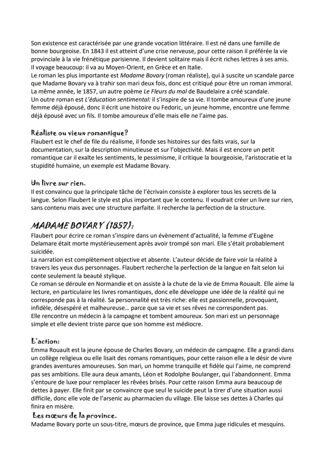 LE REALISME
Le réalisme c'est un mouvement littéraire et pictural qui se développe en France à partir de la
deuxième partie du siècle. Il se