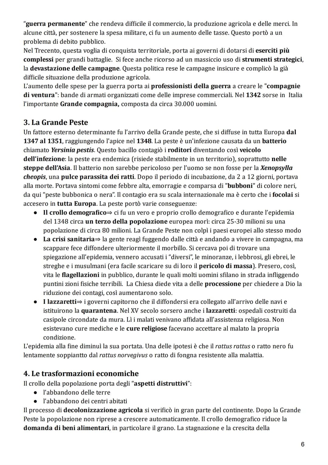 LA CRISI DEL TRECENTO
1. Economia e società: i fattori della crisi
Tra l'XI e la fine del XIII secolo l'Europa aveva beneficiato di una cres