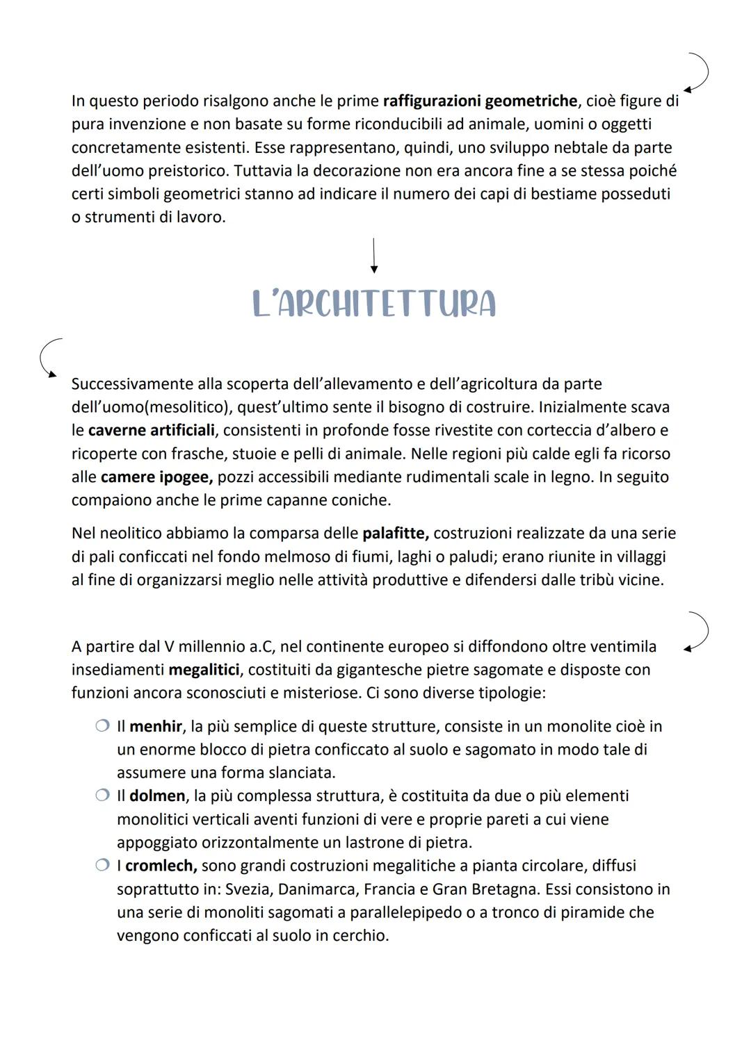 # L'arte preistorica

L'ARTE RUPESTRE

C

Le prime forme di rappresentazione artistica risalgono al paleolitico superiore. Esse
non sono sta