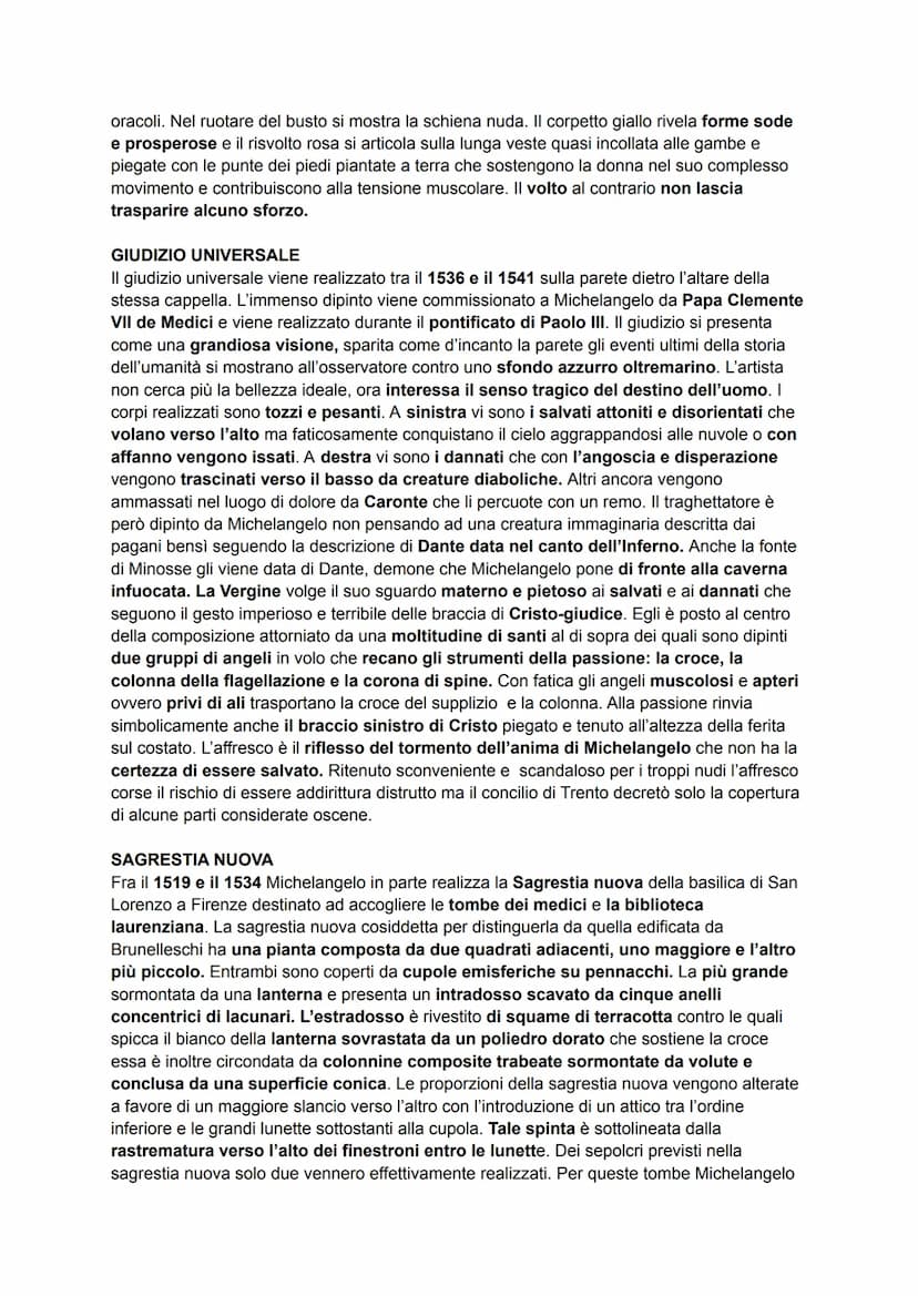 MICHELANGELO BUONARROTI
LA VITA
Michelangelo Buonarroti nasce il 6 marzo 1475 a Caprese. Compie i primi studi a Firenze
e successivamente ne