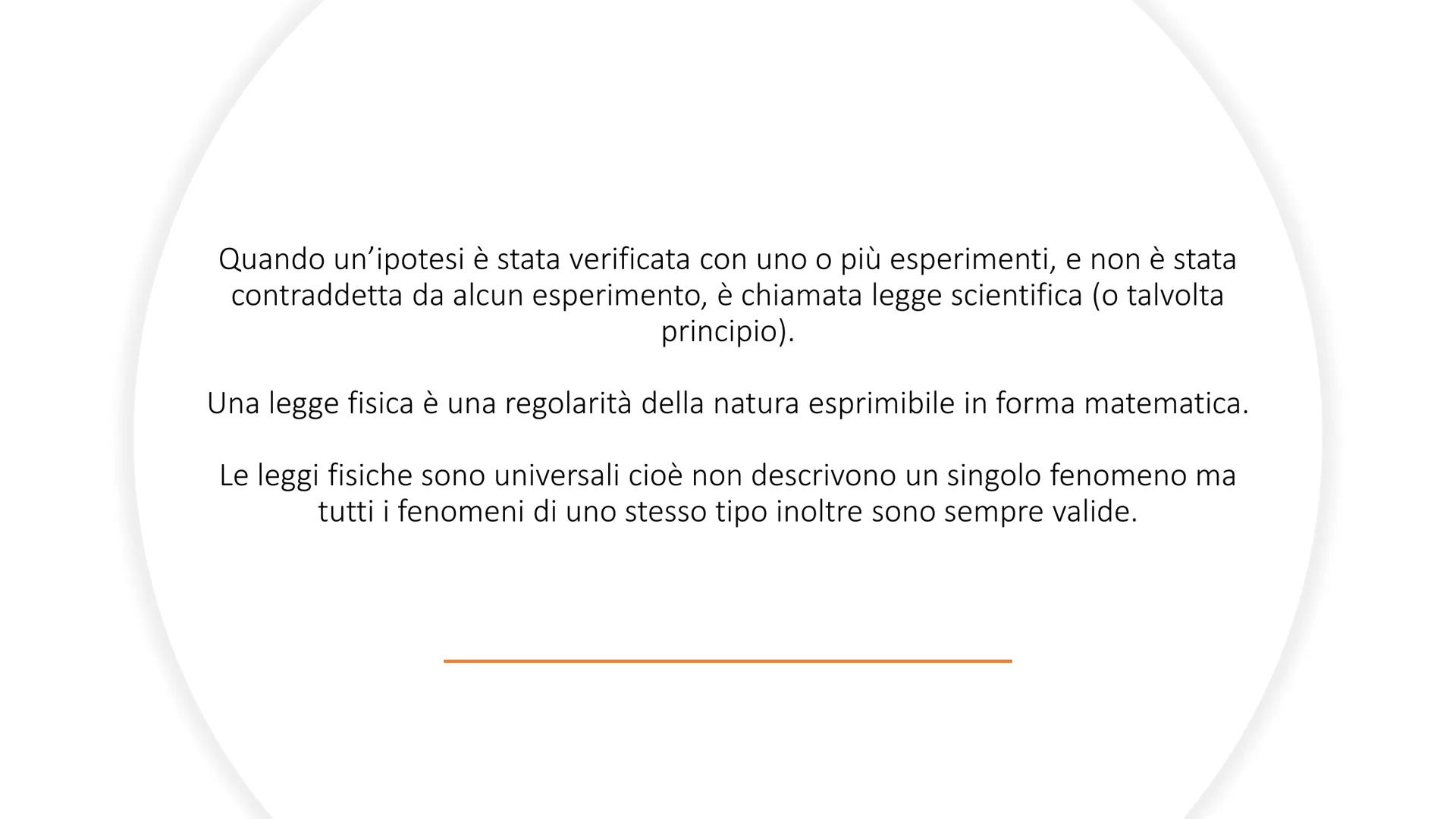 LA FISICA E LE LEGGI
DELLA NATURA
La fisica è lo studio delle leggi fondamentali della natura. Il Metodo Scientifico
• La scienza nasce dall