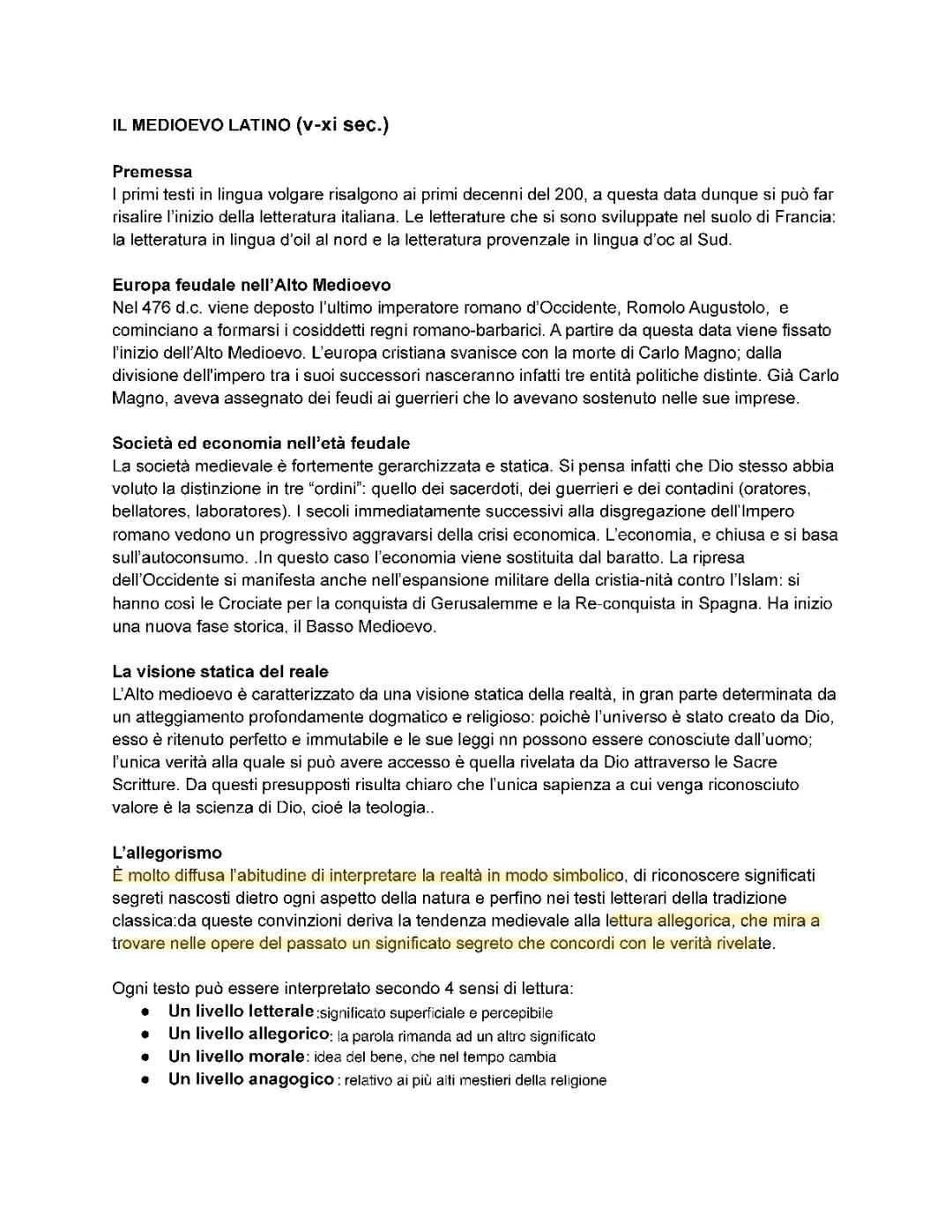 Medioevo latino letteratura