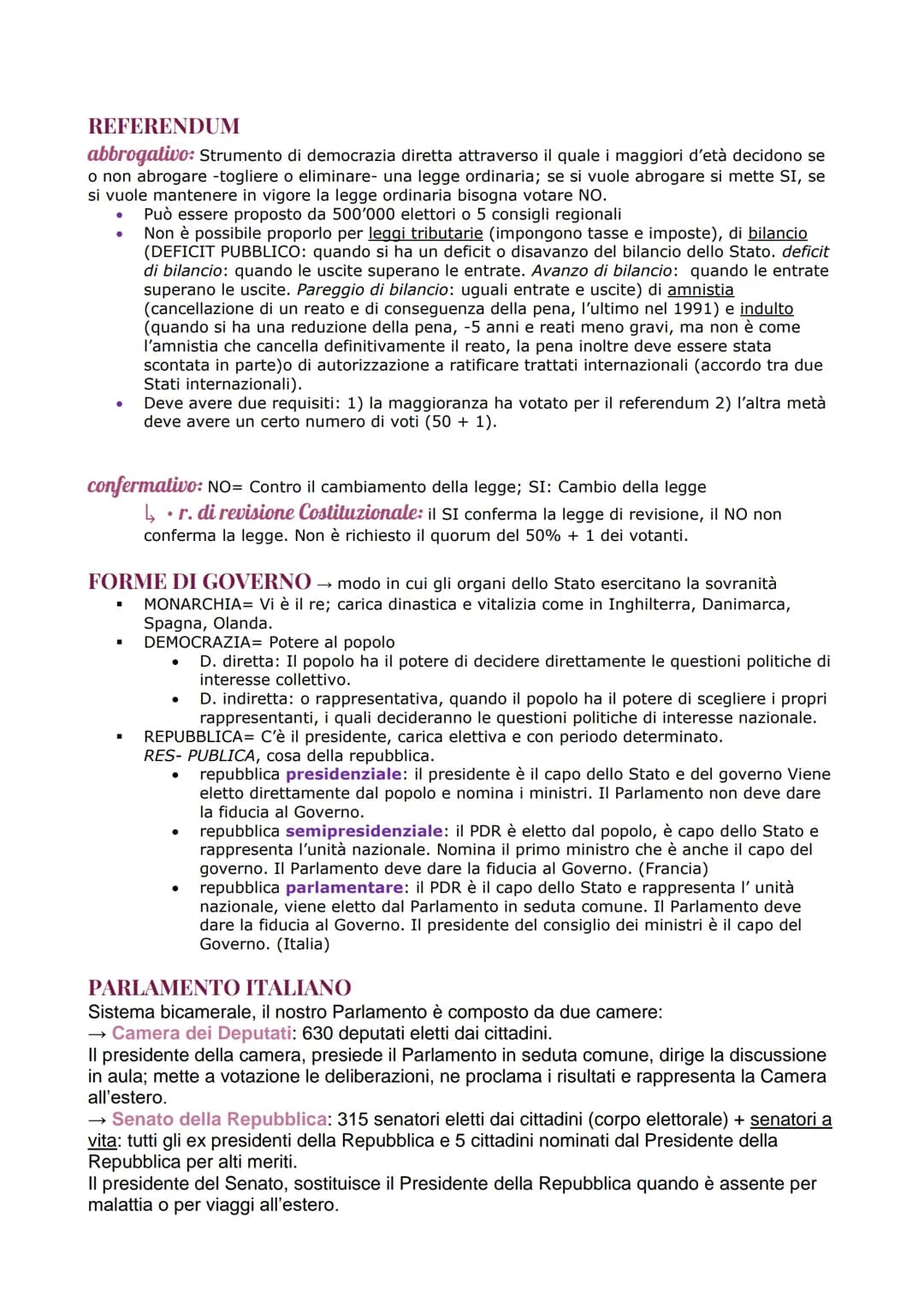 E' la legge fondamentale dello Stato; regola il rapporto tra Stato e cittadini e disciplina la
composizione e la funzione degli organi dello