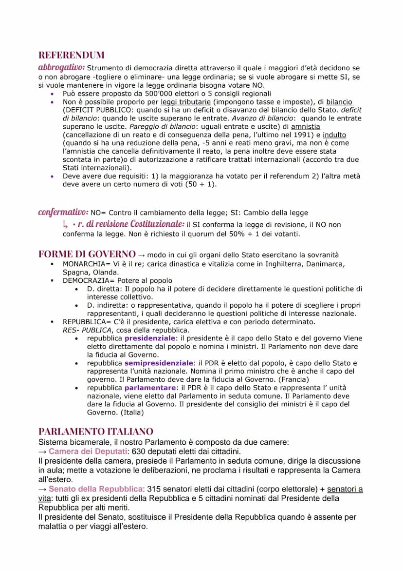 E' la legge fondamentale dello Stato; regola il rapporto tra Stato e cittadini e disciplina la
composizione e la funzione degli organi dello