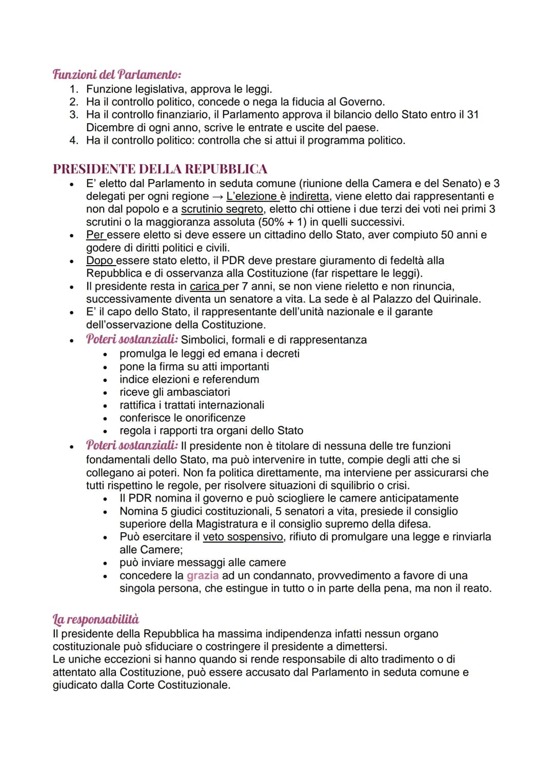 E' la legge fondamentale dello Stato; regola il rapporto tra Stato e cittadini e disciplina la
composizione e la funzione degli organi dello