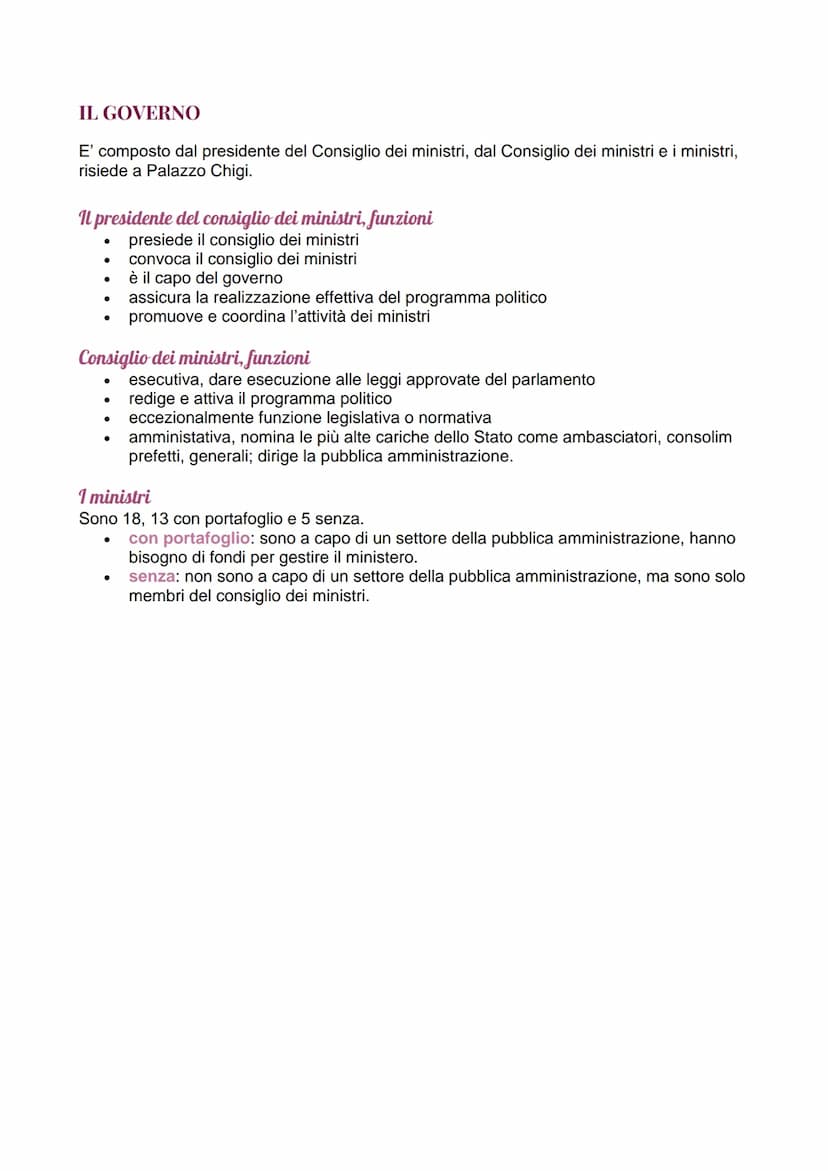 E' la legge fondamentale dello Stato; regola il rapporto tra Stato e cittadini e disciplina la
composizione e la funzione degli organi dello