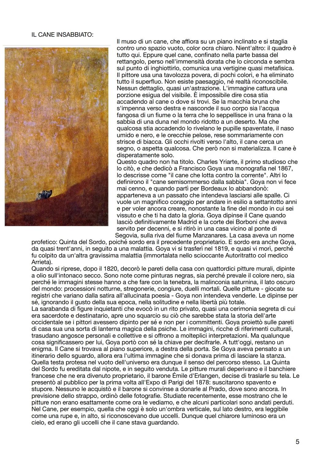 GOYA
Stessi anni di David e Canova, fine 1700 e inizio 1800, un contesto che apre le strade
romanticismo. Esalta la ragione e c'è una compon