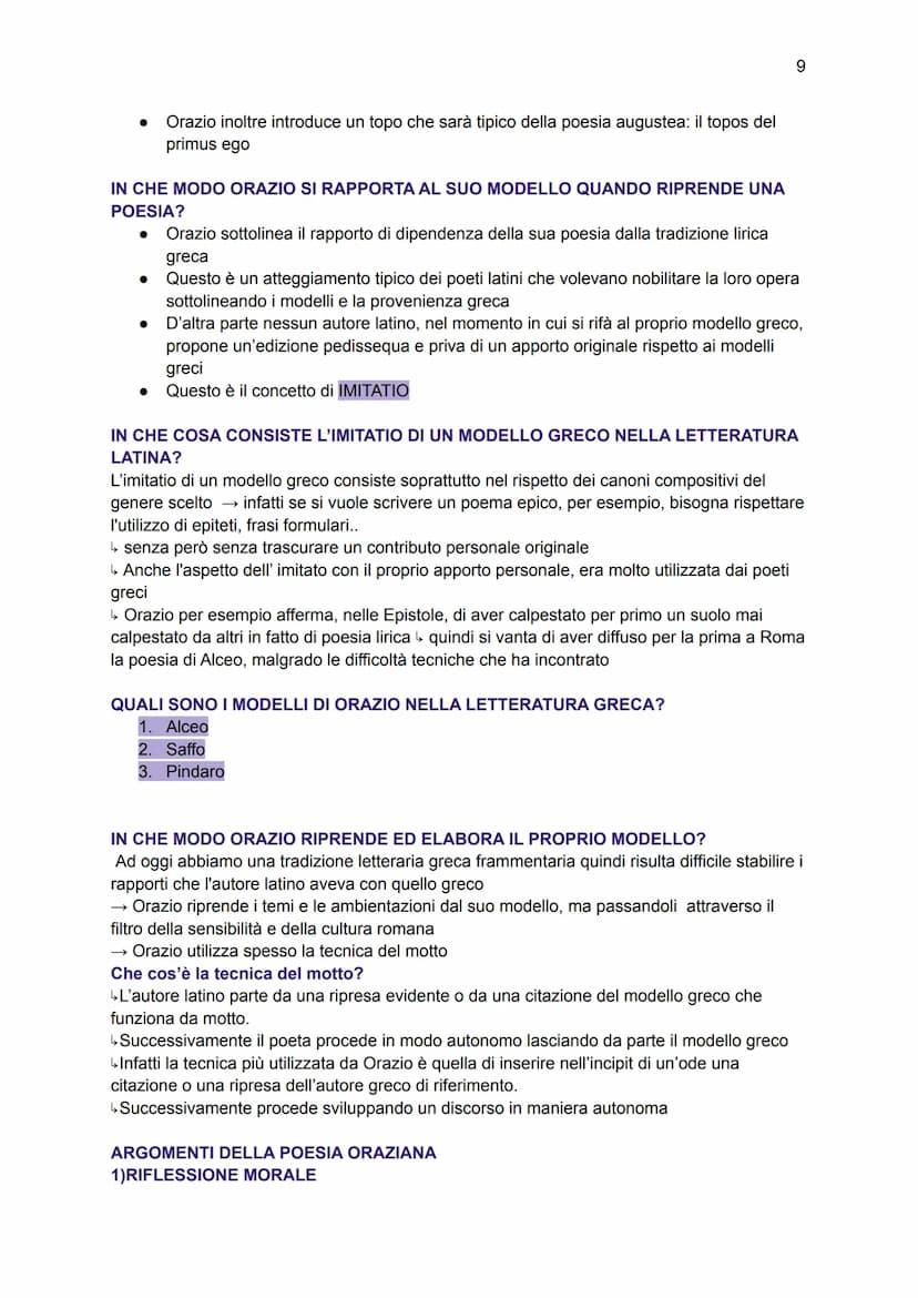 ORAZIO
IL PIU' GRANDE LIRICO DELL'ETA' AUGUSTEA
→ Orazio è il più grande poeta lirico dell'età augustea
→
pur provenendo da una famiglia umi