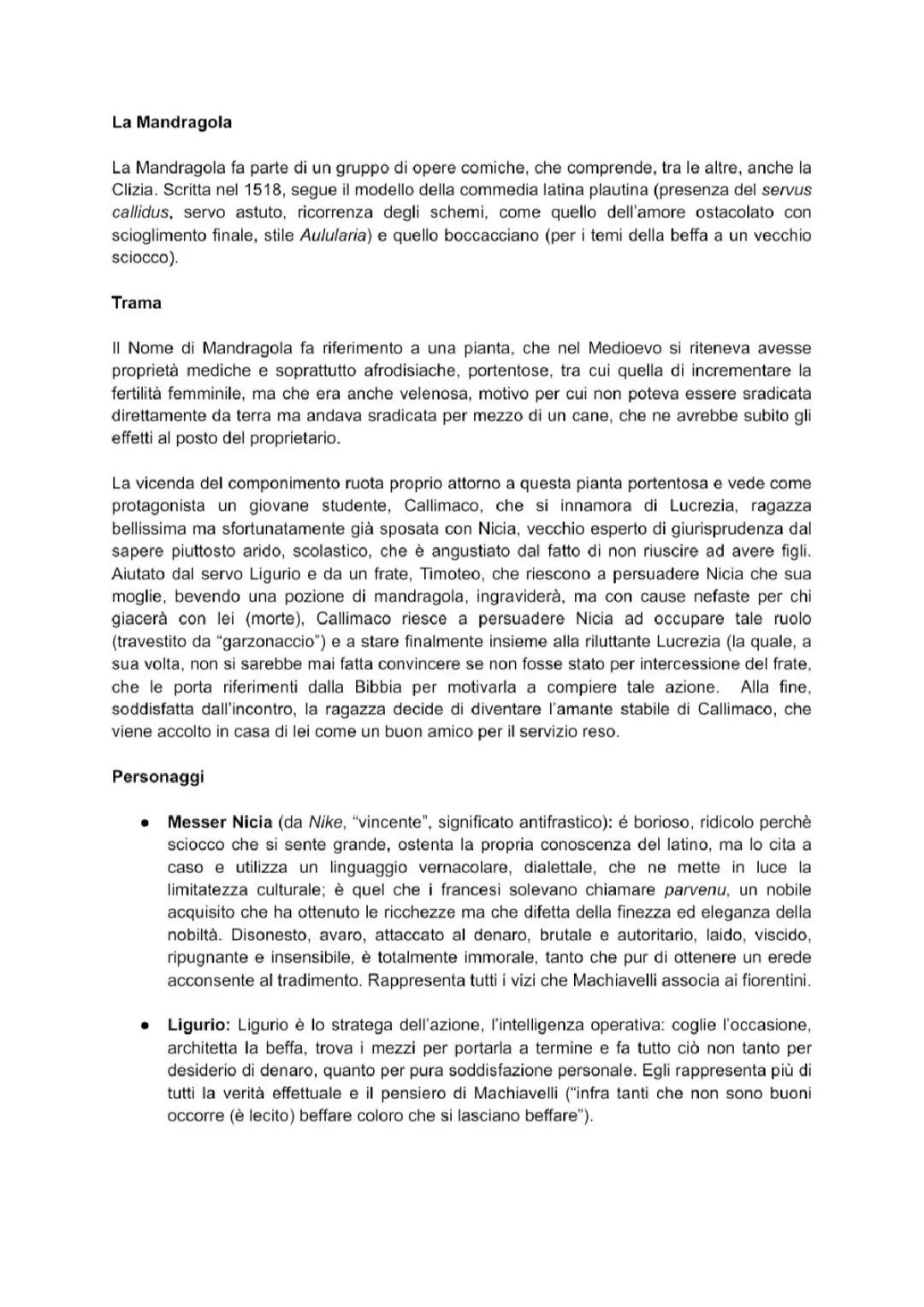 La Mandragola di Machiavelli 