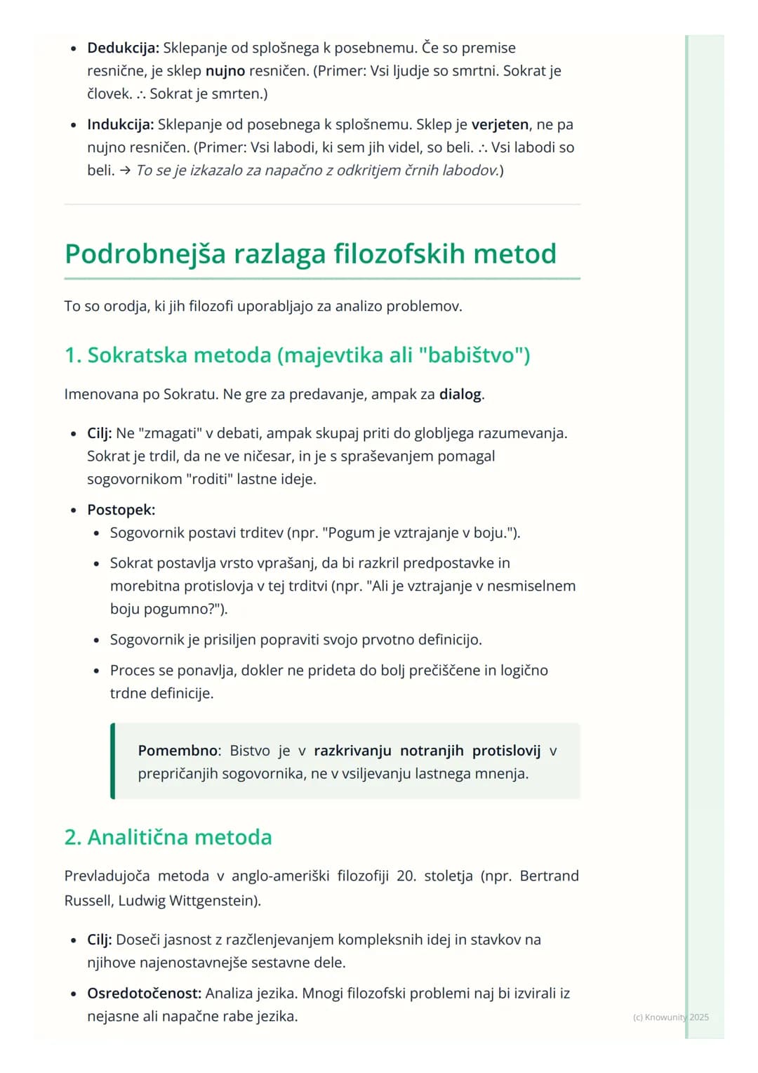 # Filozofske metode in
vprašanja

Uvod v filozofske metode

Filozofija ni samo abstraktno razmišljanje o "smislu življenja". Je disciplinira