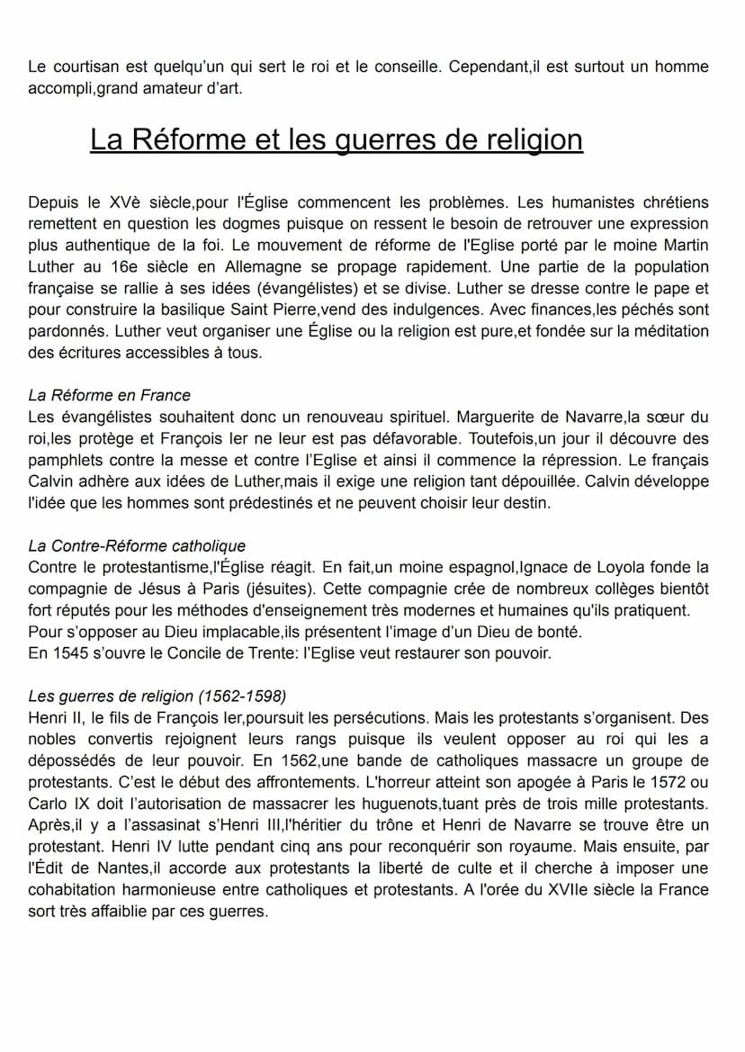 La Renaissance
La Renaissance (en général) caractérise une nouvelle naissance après la longue phase
obscure du Moyen Âge. Cette période est 