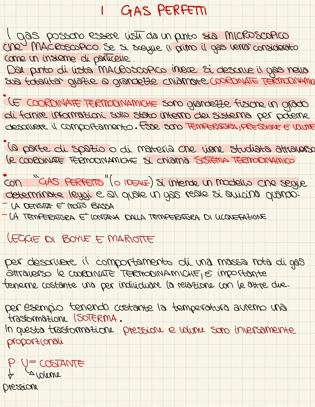 1 GAS PERFETTI
I gas possono essere list da un punto sia MICROSCOPICO
che MACROSCOPICO. Se si sceglie il primo il gas verra' considerato
com