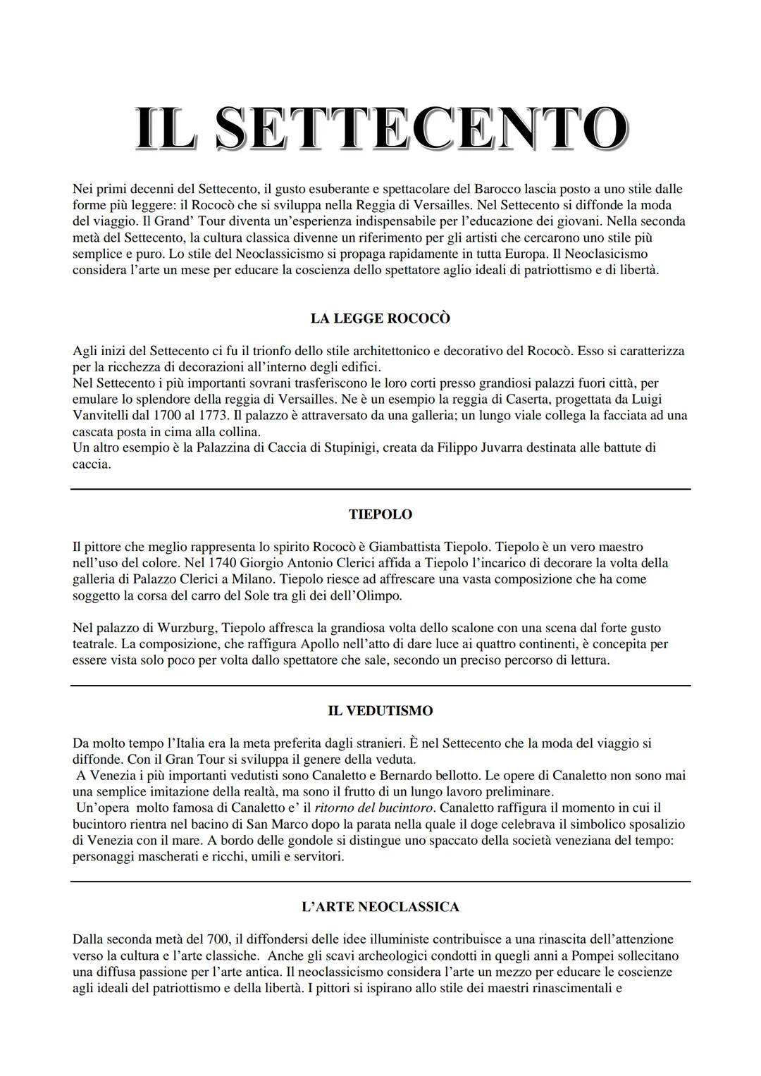 IL SEICENTO
Il seicento è conosciuto anche come il secolo del Barocco. Il barocco nasce e si afferma a Roma. Qui grandi
artisti come Bernini