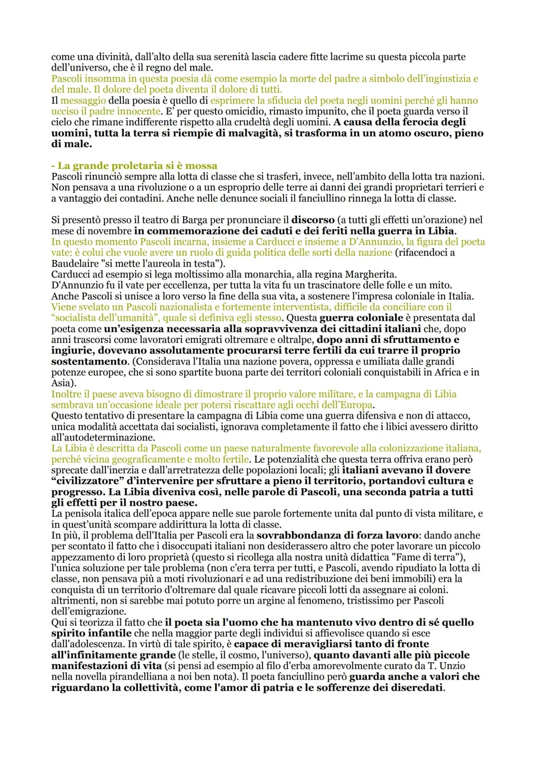 GIOVANNI PASCOLI - 1855
Fu con D'Annunzio il rappresentante più significativo del Decadentismo italiano. A differenza
dell'altro autore, Pas