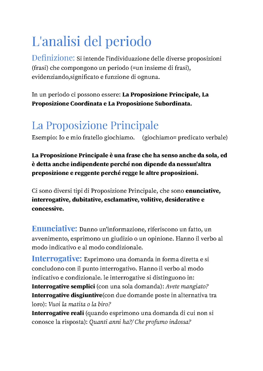Esempi e Frasi sulle Proposizioni Principali e Incidentali