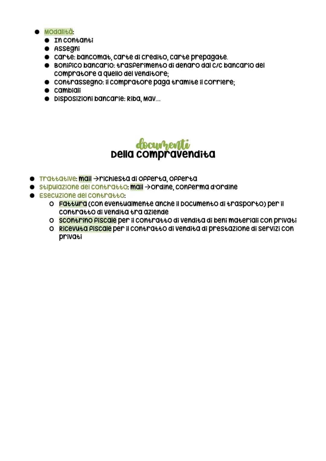 il contratto
di comprowenditor
E' un contratto (accordo tra due soggetti) che ha per oggetto il
trasferimento della proprietà di un bene o d