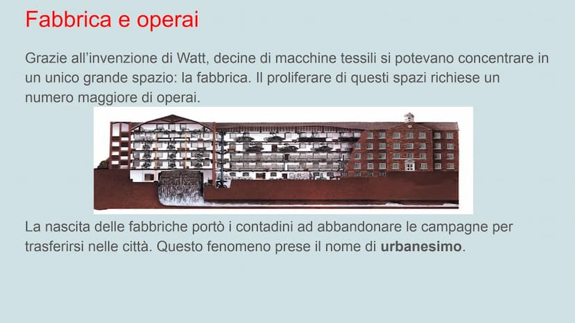 La Rivoluzione industriale
FO
AN
CA Le cause della Rivoluzione industriale
Dalla seconda metà del Settecento ci fu un notevole aumento della