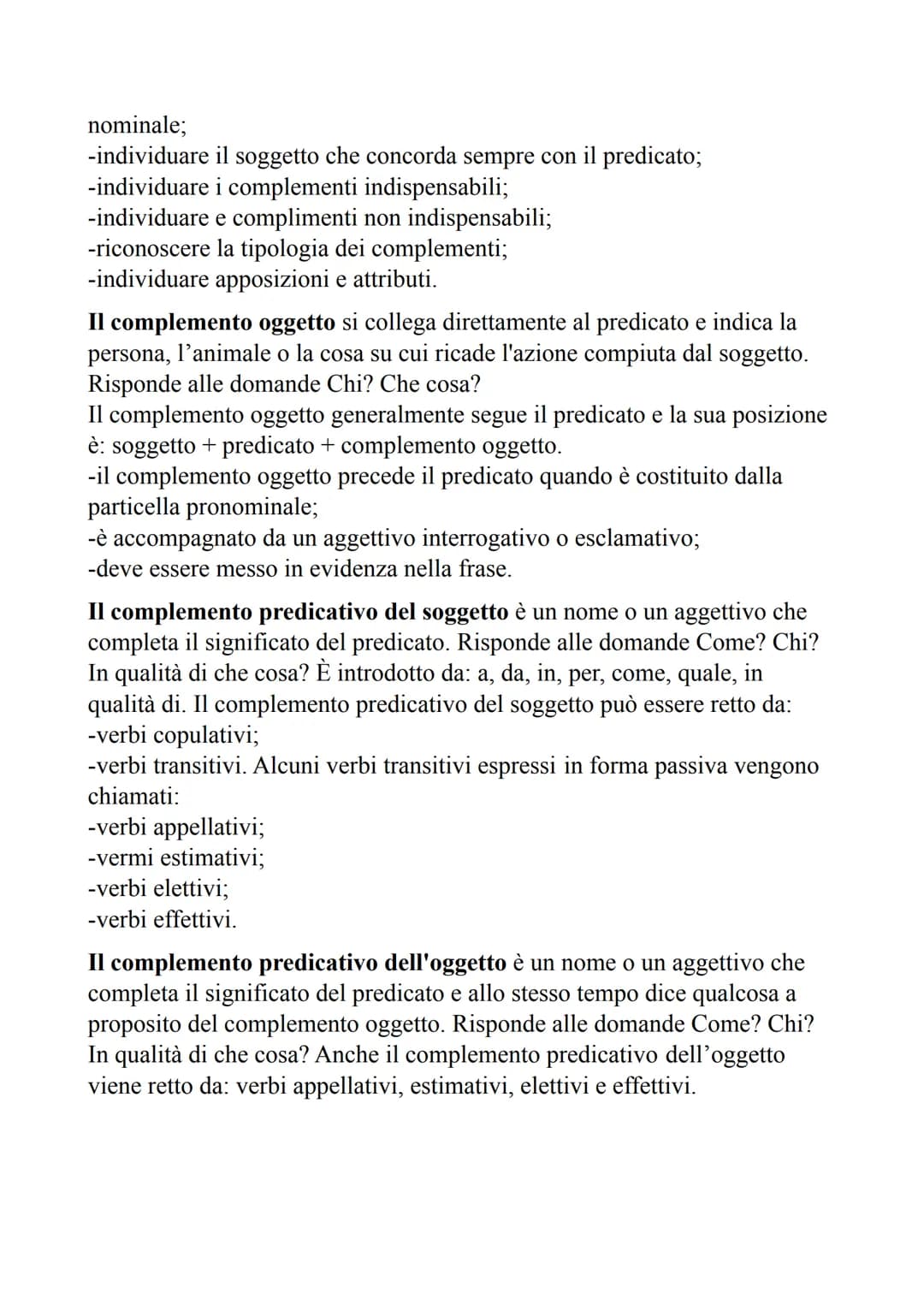 GRAMMATICA
L'ANALISI LOGICA
La frase è una parte di testo che ruota attorno ad un predicato ed è dotata
di senso compiuto.
Il periodo, o chi