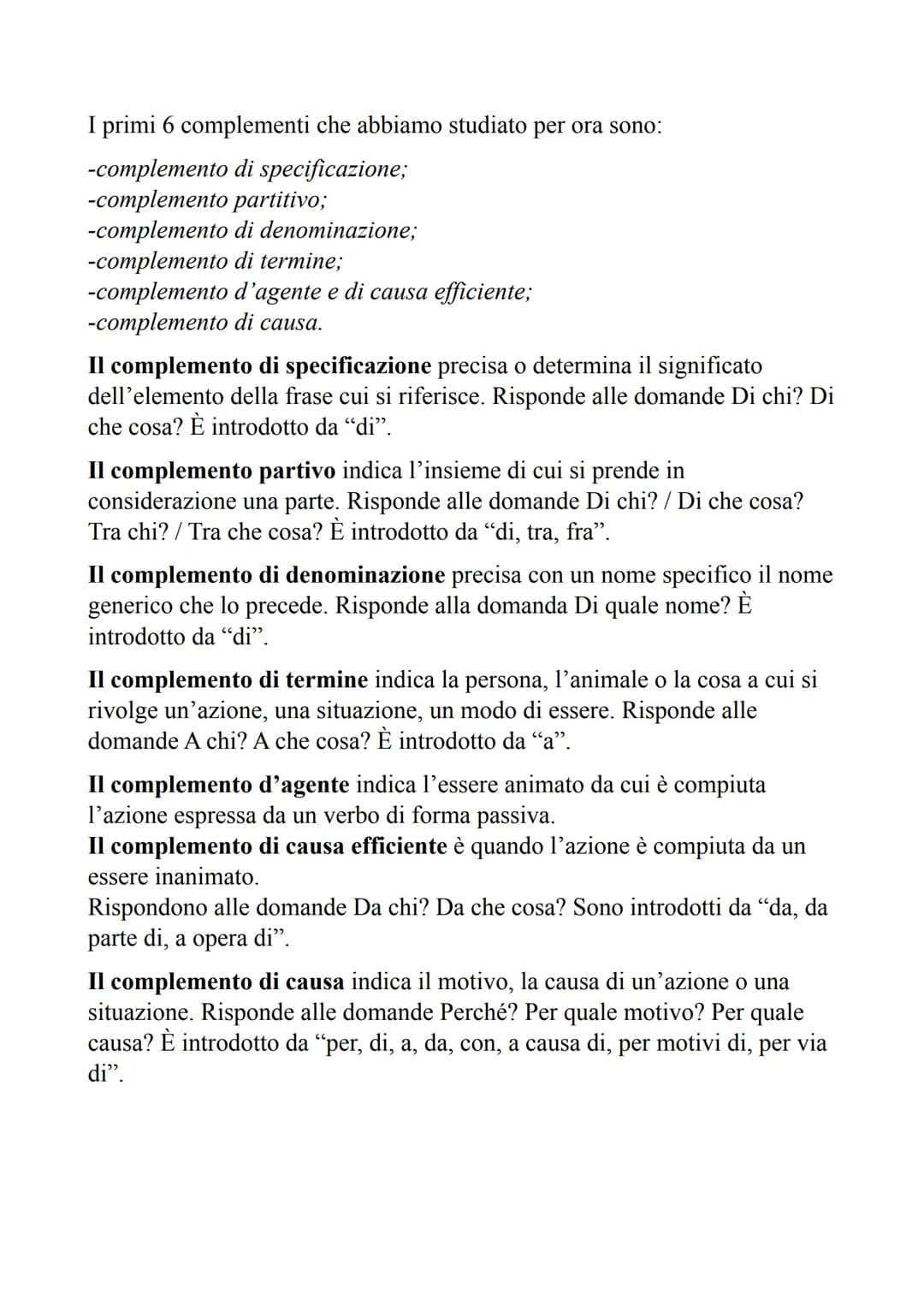 GRAMMATICA
L'ANALISI LOGICA
La frase è una parte di testo che ruota attorno ad un predicato ed è dotata
di senso compiuto.
Il periodo, o chi