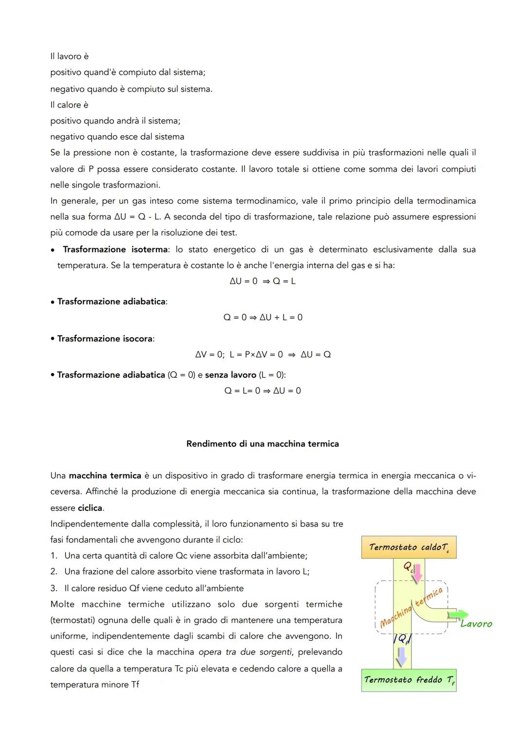 Studia eleggi con cui i sistemi scambiano energia con l' ambiente
Equazione di stato: T =
TERMODINAMICA
PxV
nxR
Fuido omogeneo: qualunque co