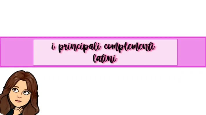 Know I principali complementi indiretti latini thumbnail