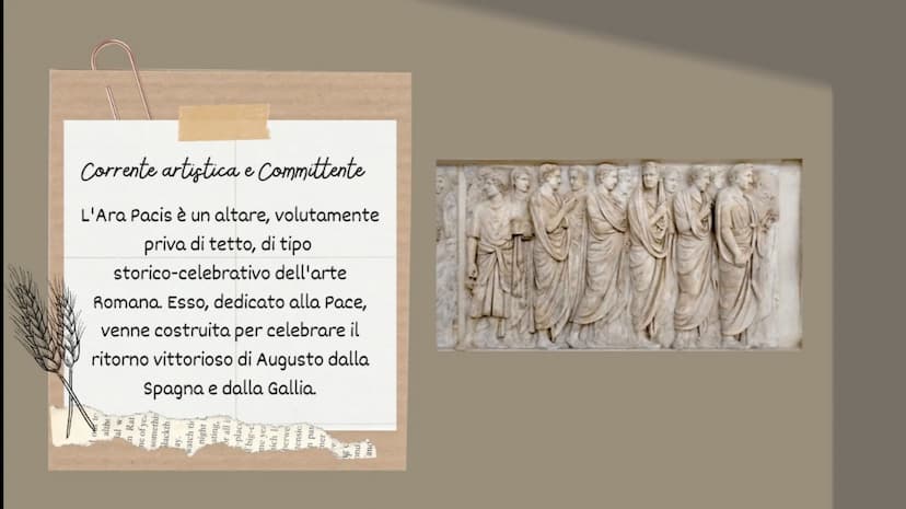 Ara Pacis
Analisi dell'opera Ara Pacis
11.65 X 10.62 X3.68 m
Museo dell Ara Pacis. Roma
Ava Pacis
Nome: Ara Pacis Augustae
Autore: "Anonimo"