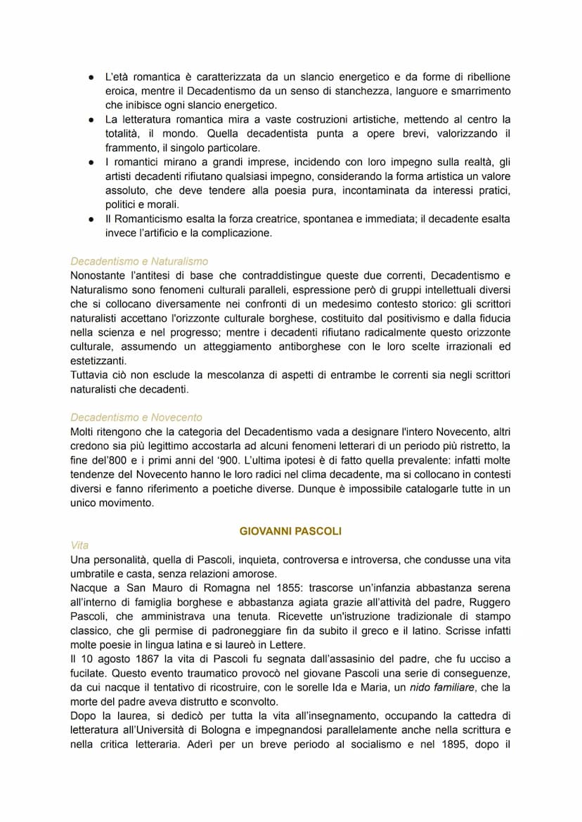 IL DECADENTISMO
Il Decadentismo è un movimento culturale e letterario, soprattutto europeo, che si sviluppò in
Francia, a Parigi, negli anni