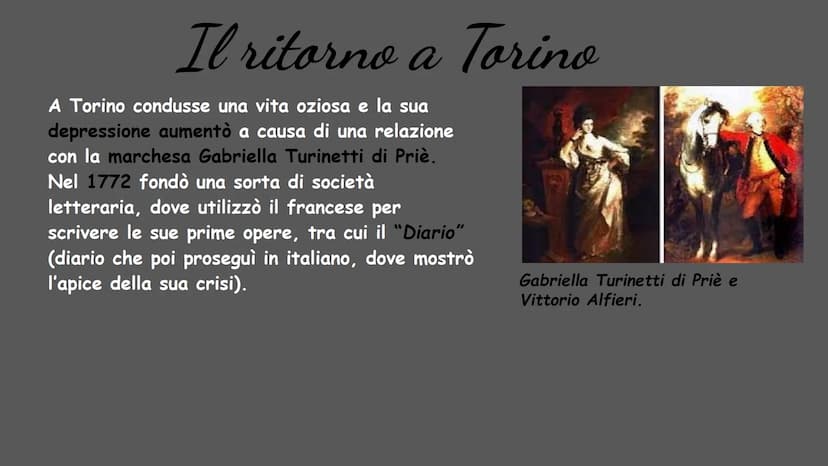 AL
FIE
RI
POETA TRAGICO
(1749-1803) La vita
Vittorio Amedeo Alfieri nacque ad Asti, in una nobile
famiglia, il 16 Gennaio 1749 e morì a Fire