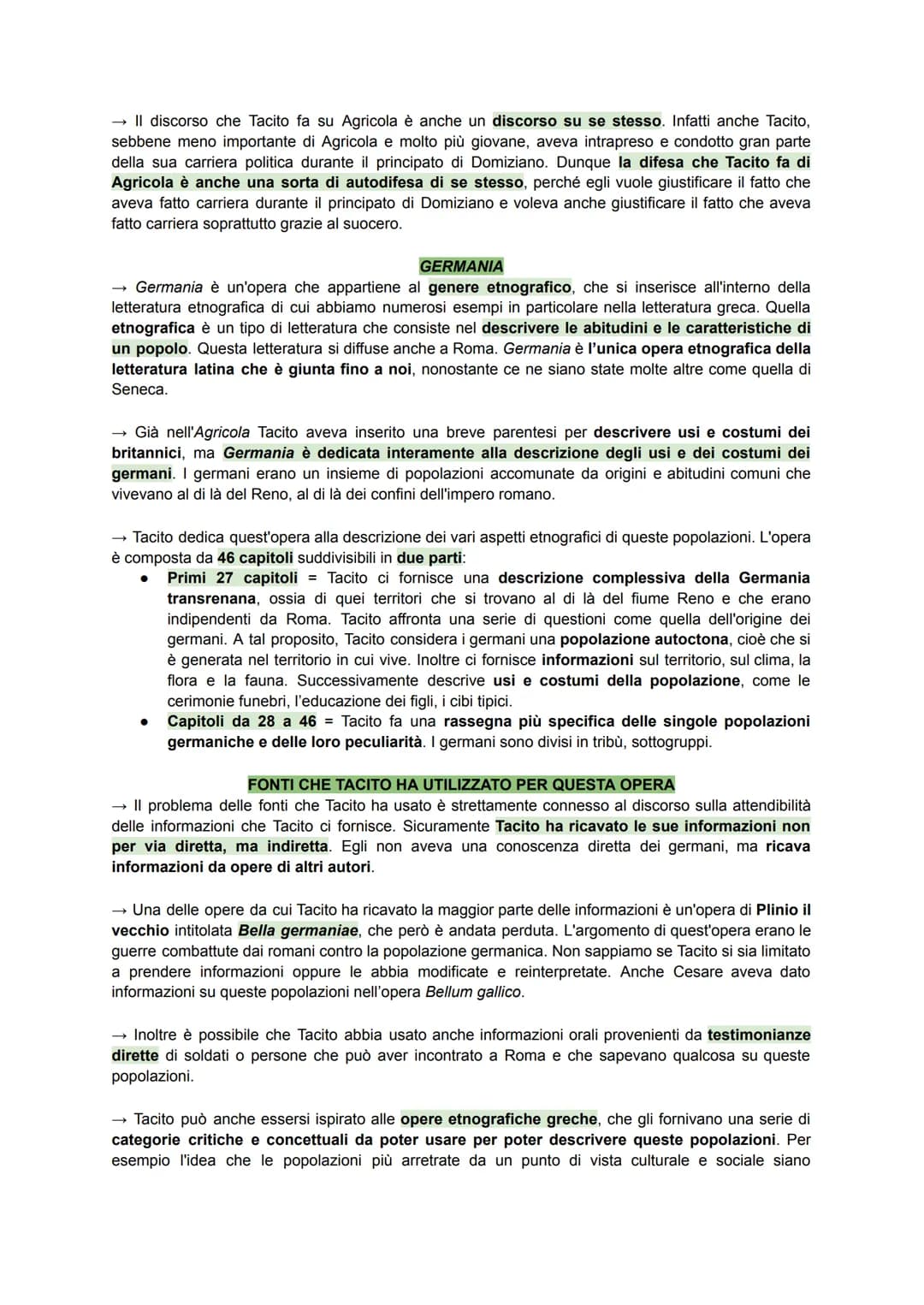 TACITO
→ È uno storico latino la cui data di nascita e di morte sono incerte. Nasce tra 55 e 58 e muore tra il
117 e il 120. Anche il luogo 