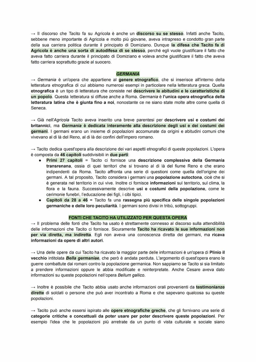 TACITO
→ È uno storico latino la cui data di nascita e di morte sono incerte. Nasce tra 55 e 58 e muore tra il
117 e il 120. Anche il luogo 