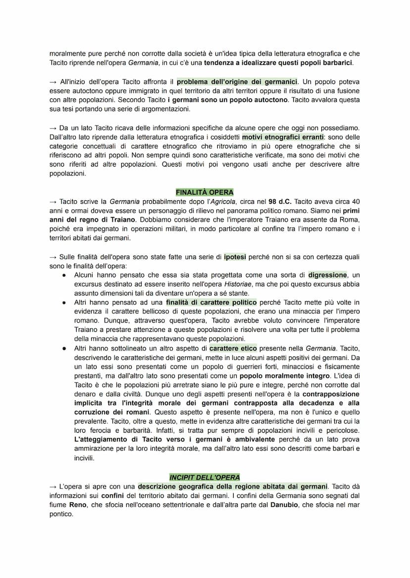 TACITO
→ È uno storico latino la cui data di nascita e di morte sono incerte. Nasce tra 55 e 58 e muore tra il
117 e il 120. Anche il luogo 