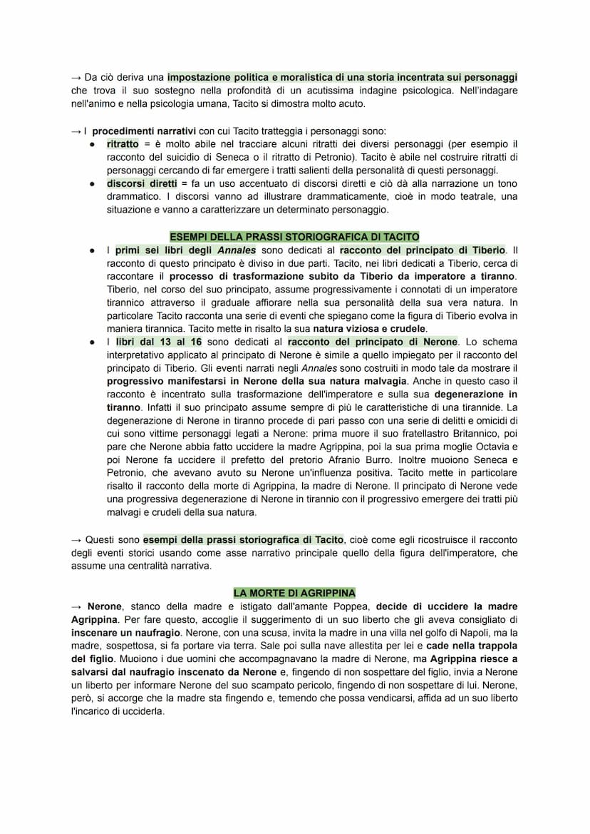 TACITO
→ È uno storico latino la cui data di nascita e di morte sono incerte. Nasce tra 55 e 58 e muore tra il
117 e il 120. Anche il luogo 