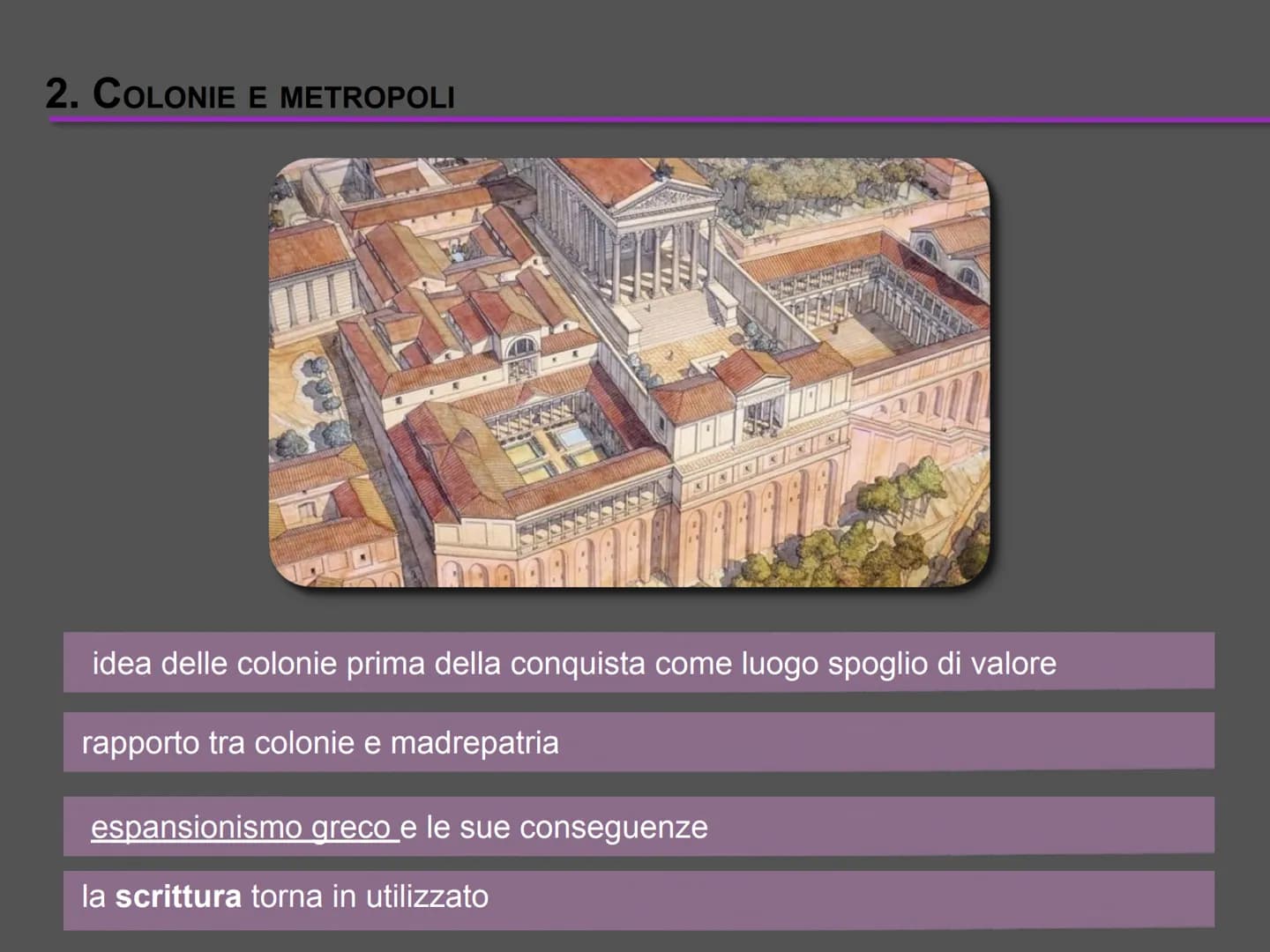 1. CAUSE, SPAZI E TEMPI DELLA COLONIZZAZIONE
Emporion
Marsiglia
Hemeroscopium
cartaginesi
Nizza
etruschi
italici
Cuma
Colonie greche
Territo