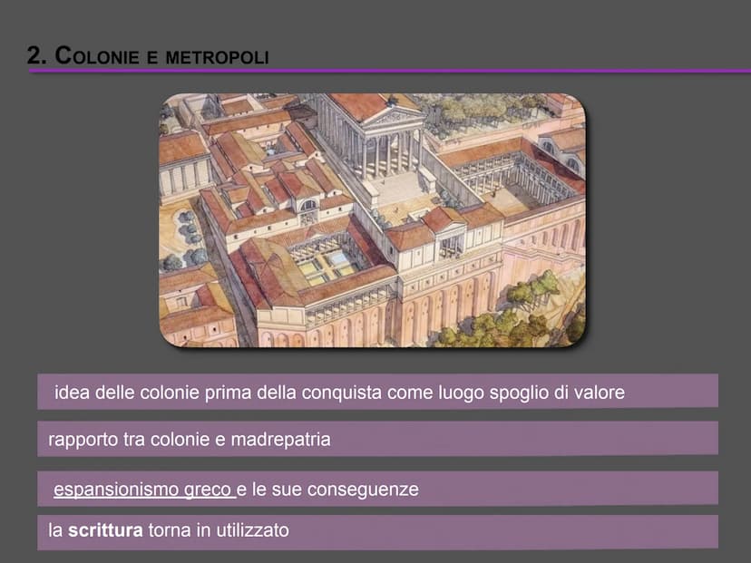 1. CAUSE, SPAZI E TEMPI DELLA COLONIZZAZIONE
Emporion
Marsiglia
Hemeroscopium
cartaginesi
Nizza
etruschi
italici
Cuma
Colonie greche
Territo