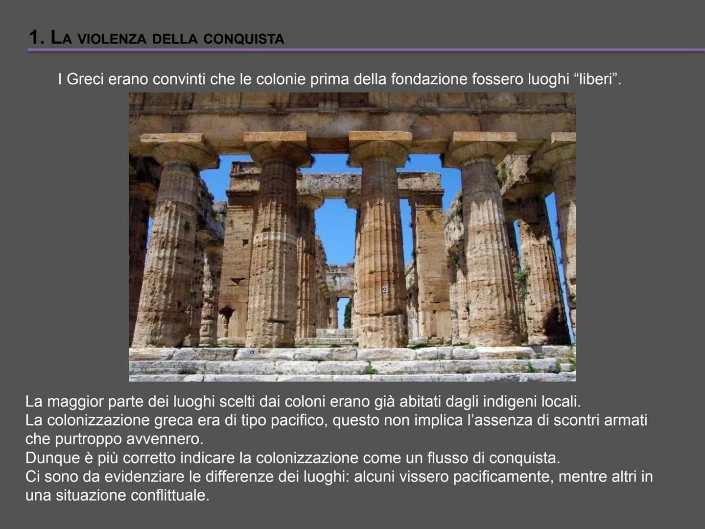 1. CAUSE, SPAZI E TEMPI DELLA COLONIZZAZIONE
Emporion
Marsiglia
Hemeroscopium
cartaginesi
Nizza
etruschi
italici
Cuma
Colonie greche
Territo