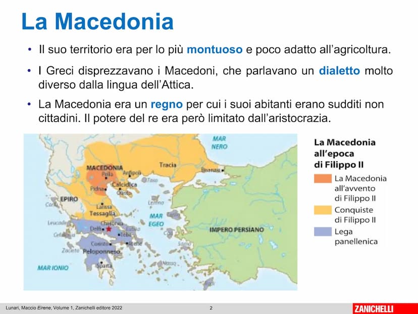 La Macedonia
e l'impero di
Alessandro Magno
404-371 a.C
Egemonia
di Sparta
359 a.C
Filippo II
re di Macedonia
371-362 a.C
Egemonia di Tebe
L