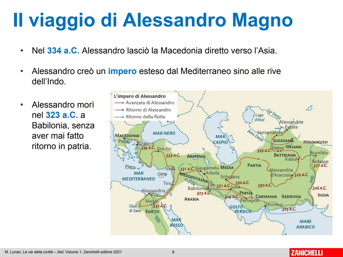 La Macedonia
e l'impero di
Alessandro Magno
404-371 a.C
Egemonia
di Sparta
359 a.C
Filippo II
re di Macedonia
371-362 a.C
Egemonia di Tebe
L