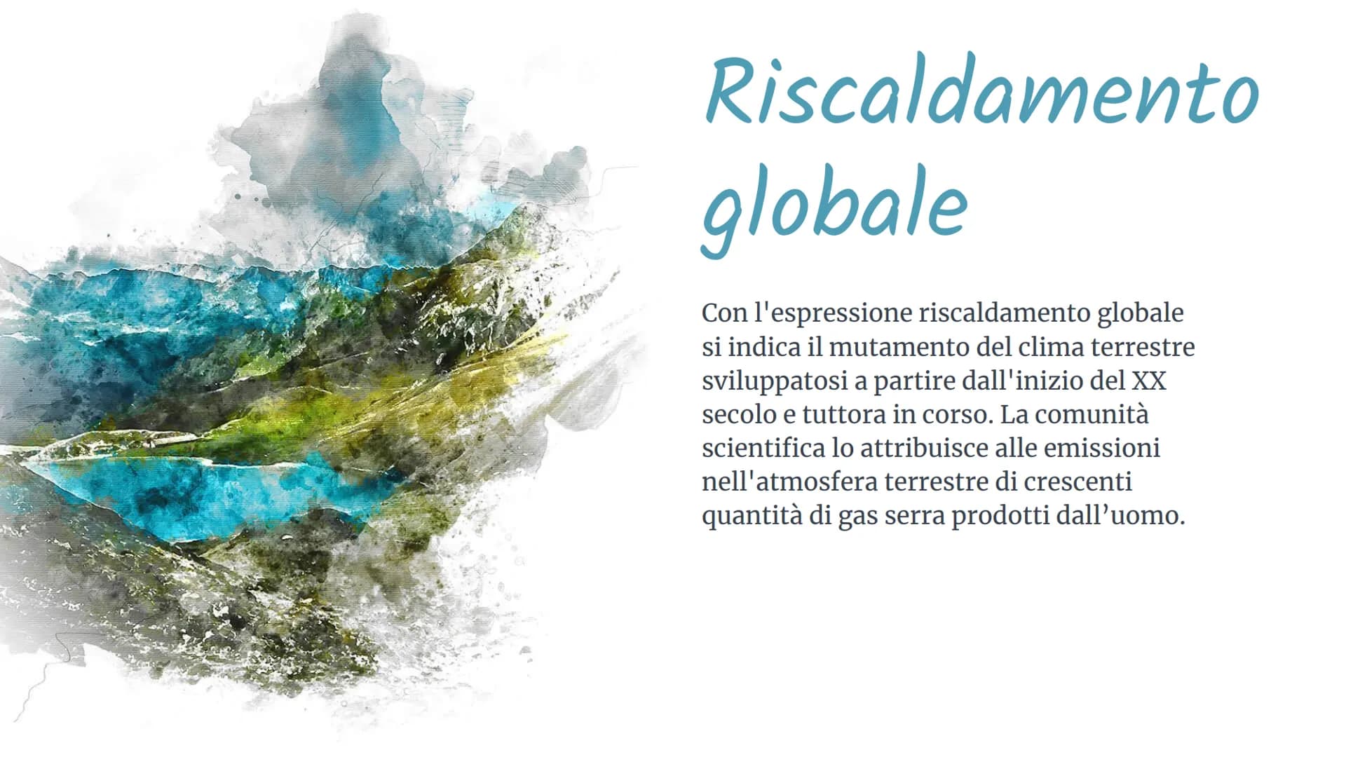 Luce Joan Ruffato
Il cambiamento
climatico 2
Introduzione
In climatologia con i termini cambiamenti climatici o mutamenti
climatici si indic