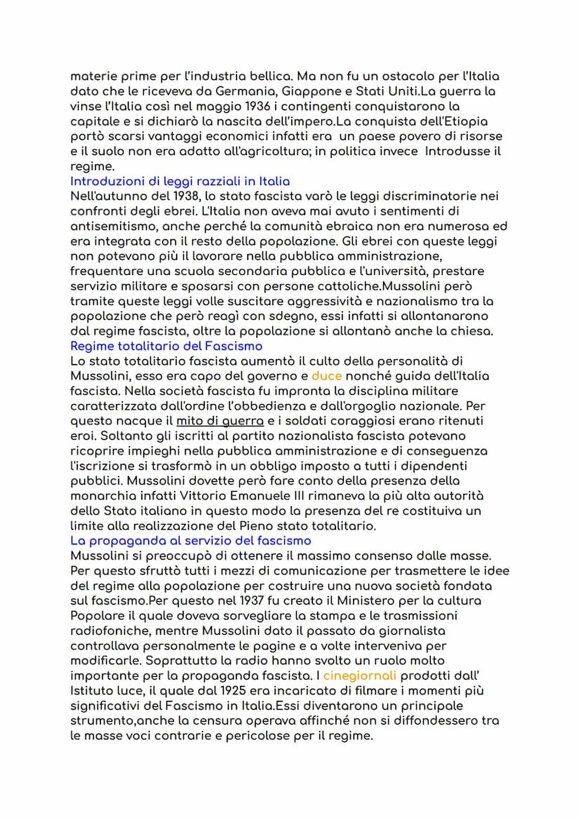 IL FASCISMO
Lezione 1 & 2
Alla fine della prima guerra mondiale l'Italia ebbe una grave crisi
economica e sociale, il Paese si era indebitat