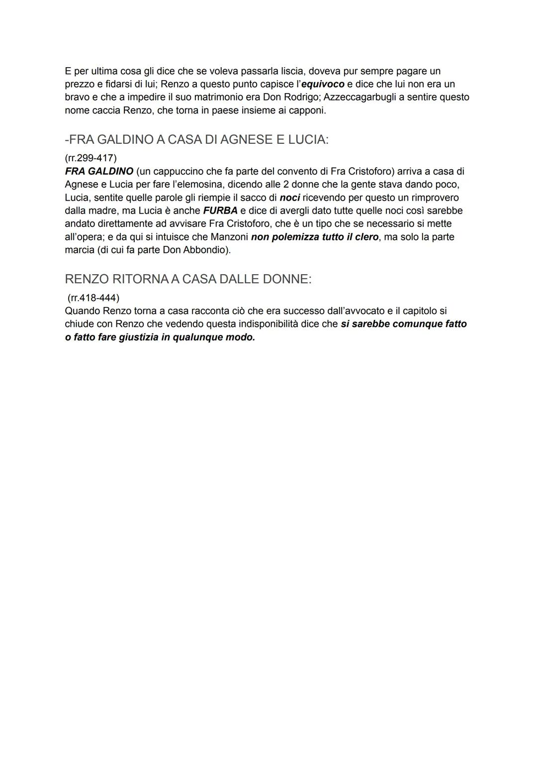 CAPITOLO 3:

-LUCIA RIVELA LA PERSECUZIONE DI DON RODRIGO:

(rr.1-69)
Il capitolo si apre con il dialogo tra Renzo e Agnese, che sono entram