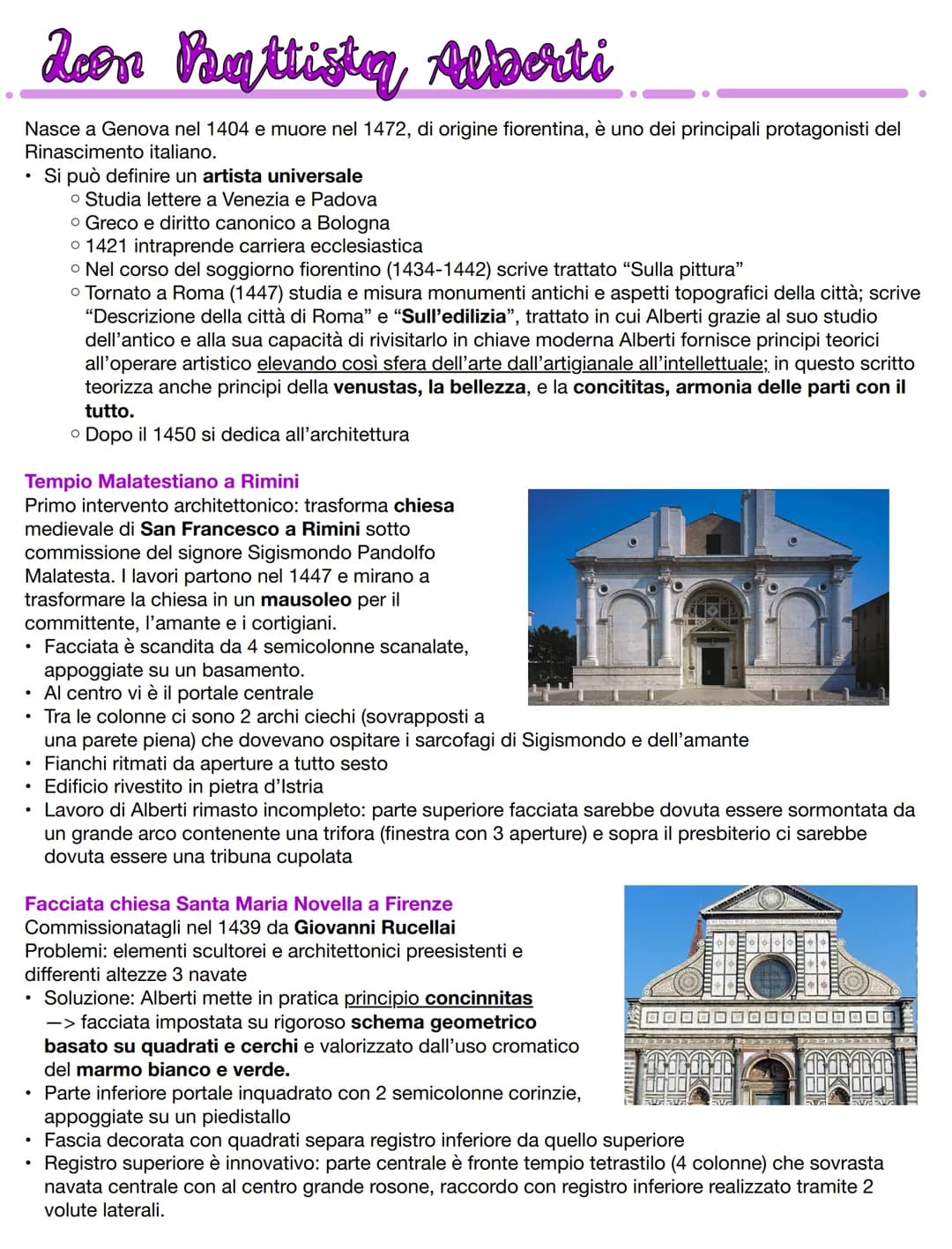 Zoon Battista Alberti
Nasce a Genova nel 1404 e muore nel 1472, di origine fiorentina, è uno dei principali protagonisti del
Rinascimento it