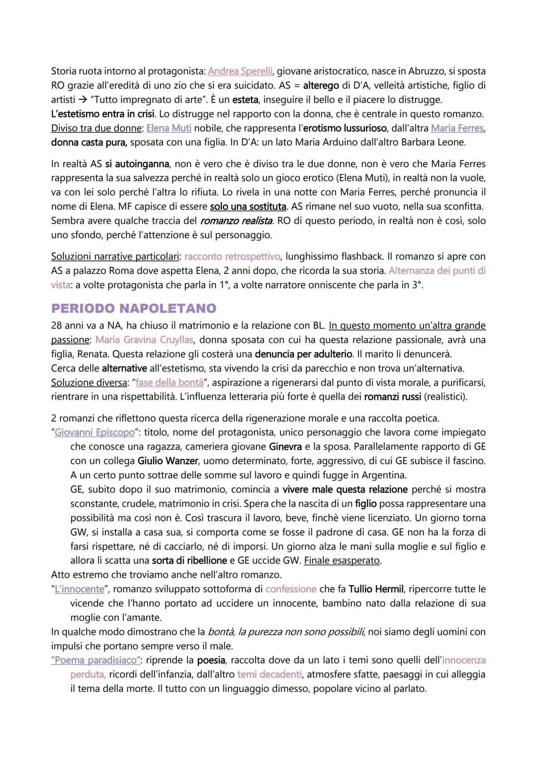 GABRIELE D'ANNUNZIO
BIOGRAFIA E OPERE
Clima decadente, maggior esponente insieme a Pascoli.
Protagonista del periodo tra '800 e '900, eserci