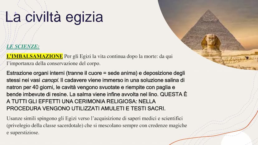EGITTO
Eufrate in
MESOPOTAMI
La civiltà egizia
Anche sul Nilo si sviluppa una CIVILTÀ FLUVIALE. È proprio grazie all'ampio delta del fiume c