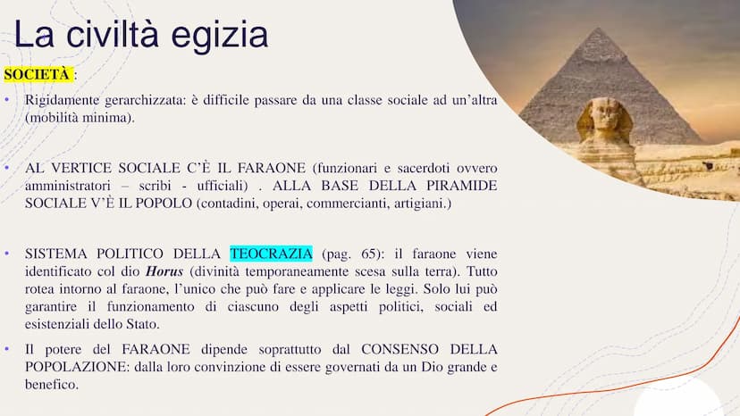 EGITTO
Eufrate in
MESOPOTAMI
La civiltà egizia
Anche sul Nilo si sviluppa una CIVILTÀ FLUVIALE. È proprio grazie all'ampio delta del fiume c