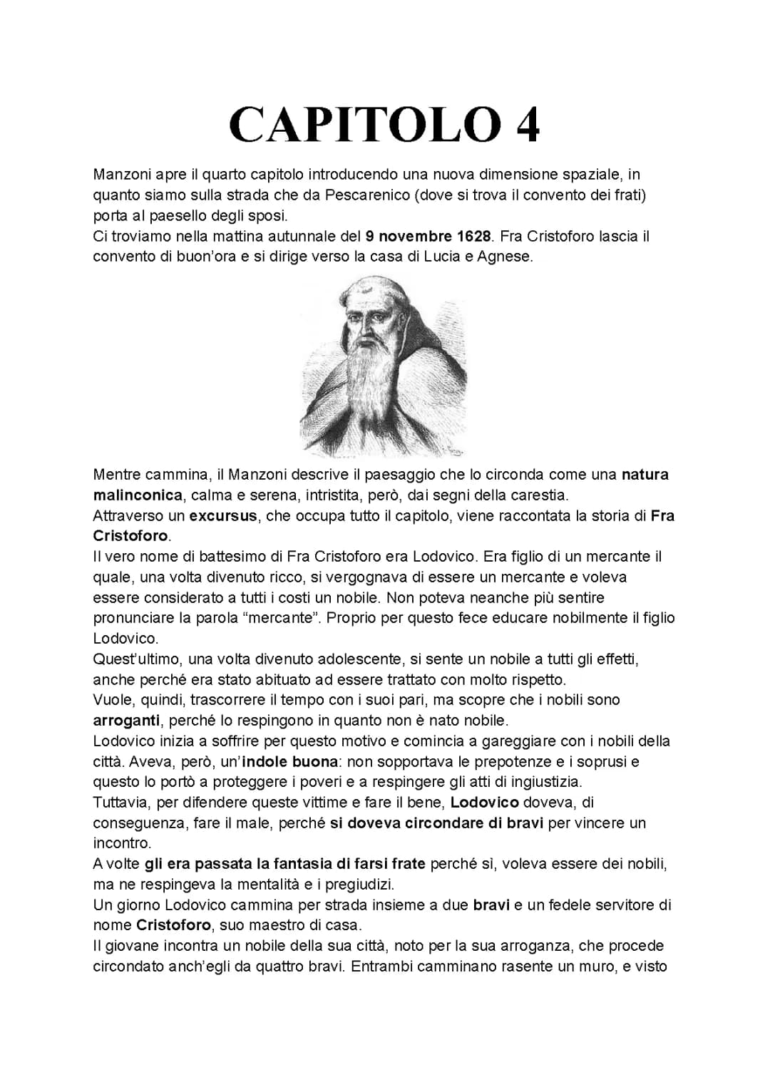 Capitolo 4 Promessi Sposi